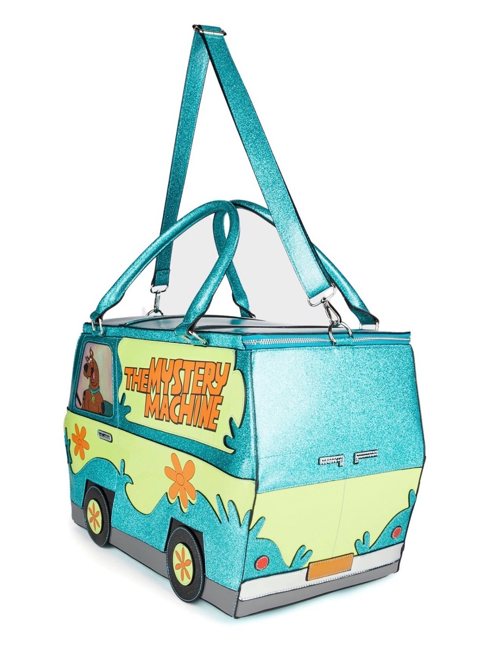 Dolls Kill The Mystery Machine Turquoise & Lime Novelty Travel Bag - Picture 4 of 8